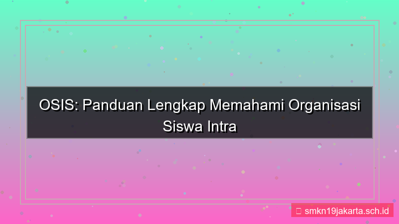 visual apa yang kamu ketahui tentang organisasi osis