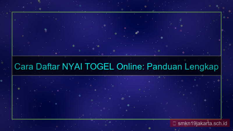 cara daftar NYAI TOGEL online