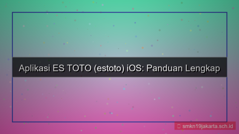 tampilan ES TOTO app ios estoto