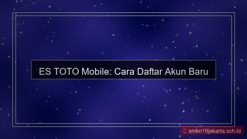 tampilan ES TOTO cara daftar pakai hp