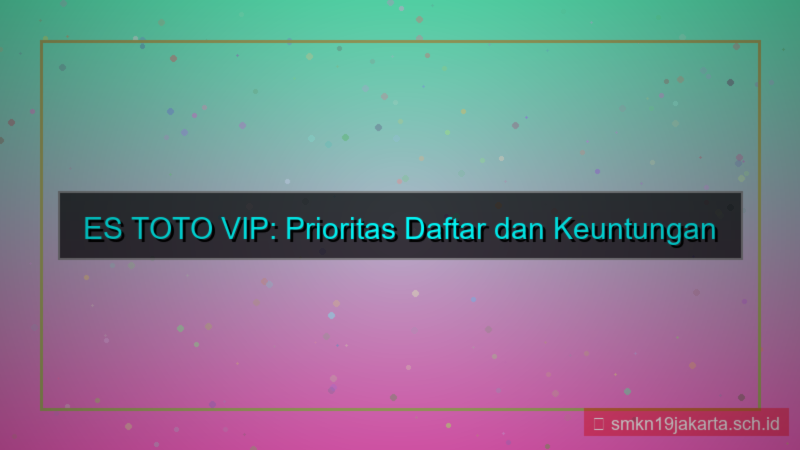 gambar ES TOTO cs prioritas daftar vip