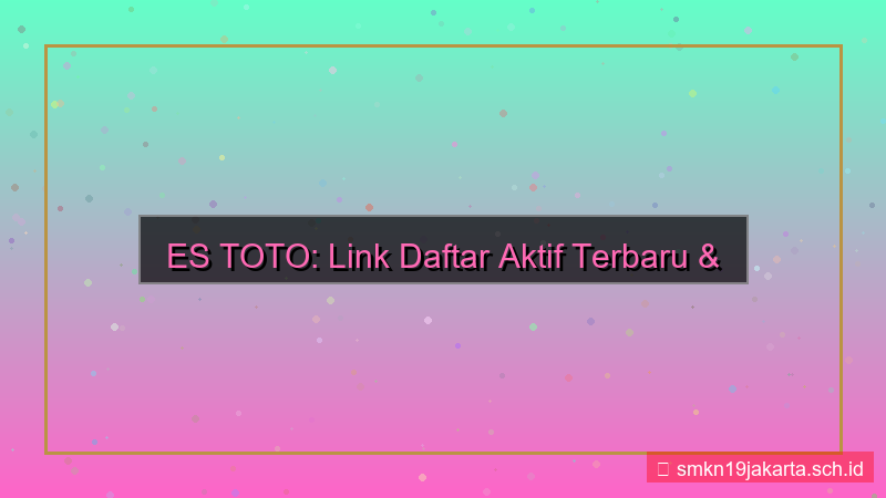 gambar ES TOTO link daftar aktif