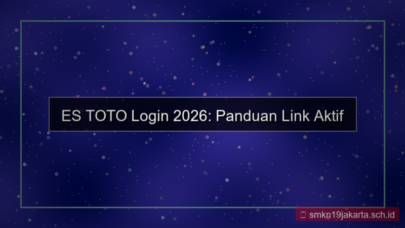 ilustrasi ES TOTO link login aktif 2026