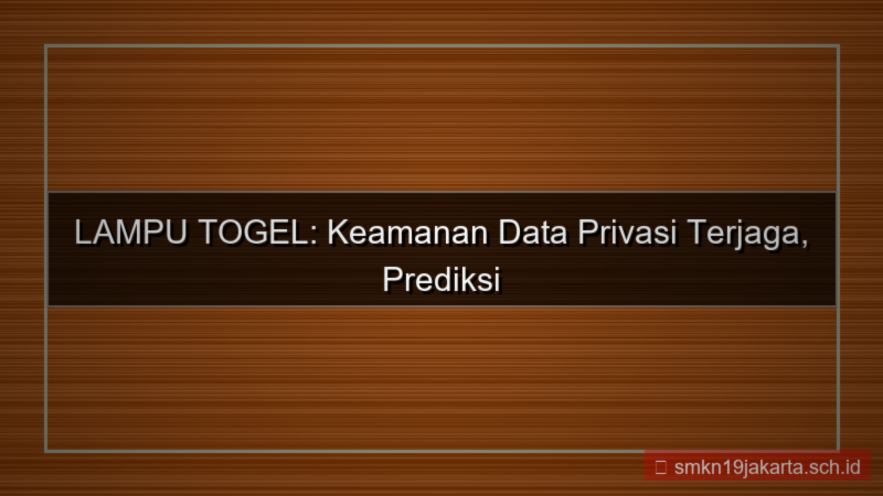 ilustrasi LAMPU TOGEL data privasi terjaga