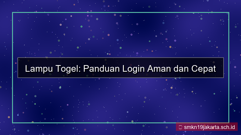 desain LAMPU TOGEL poster panduan login