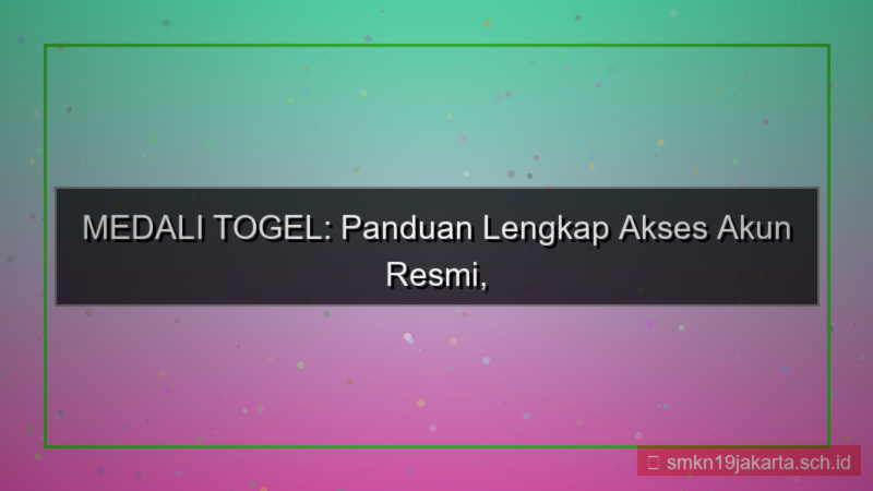ilustrasi MEDALI TOGEL akses akun resmi