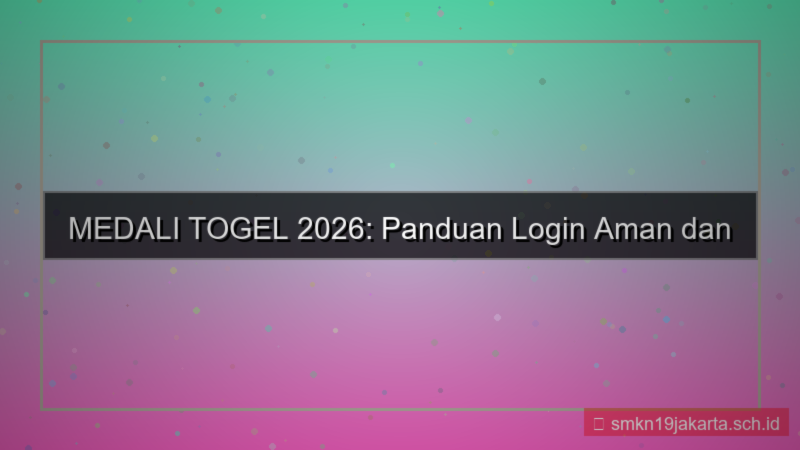 ilustrasi MEDALI TOGEL login aman terpercaya 2026
