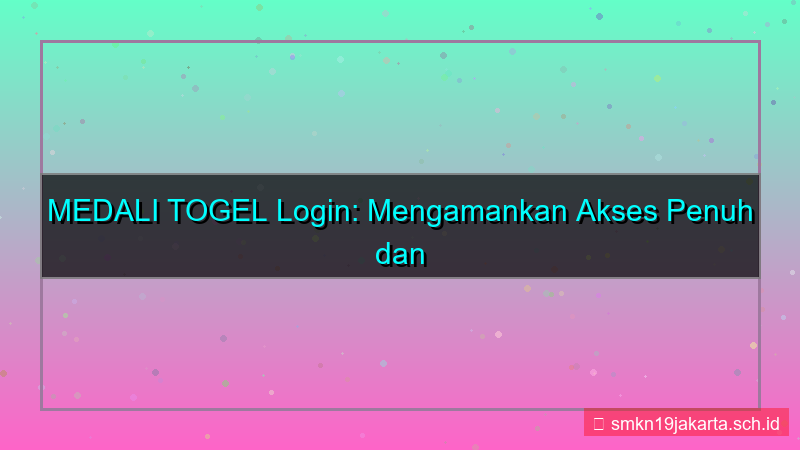 ilustrasi MEDALI TOGEL login full akses 2026
