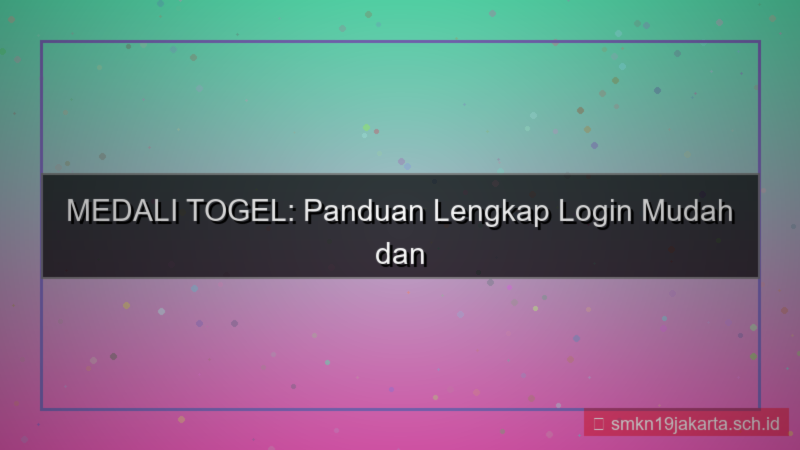 MEDALI TOGEL login via email