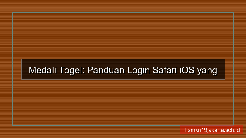 ilustrasi MEDALI TOGEL safari login ios