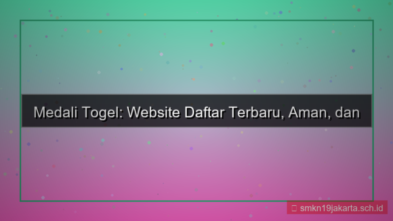 tampilan MEDALI TOGEL website daftar terbaru