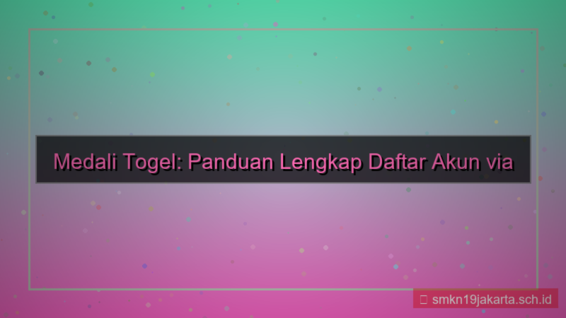 desain MEDALI TOGEL whatsapp otp daftar