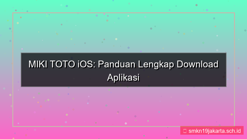 gambar MIKI TOTO app ios mikitoto