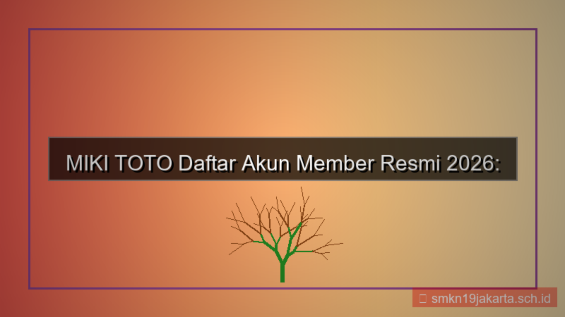 MIKI TOTO daftar akun member resmi 2026