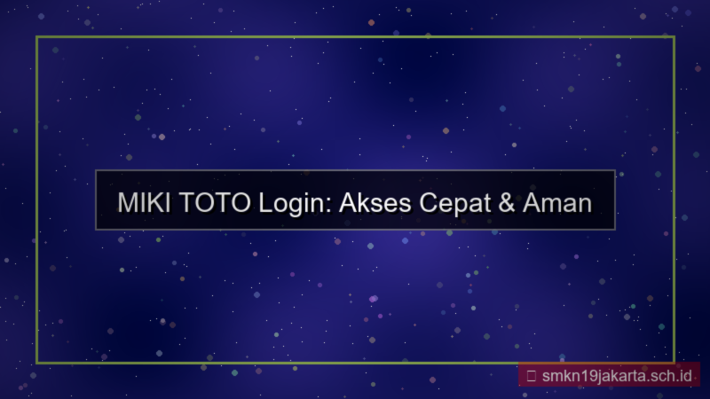 konten MIKI TOTO face recognition login