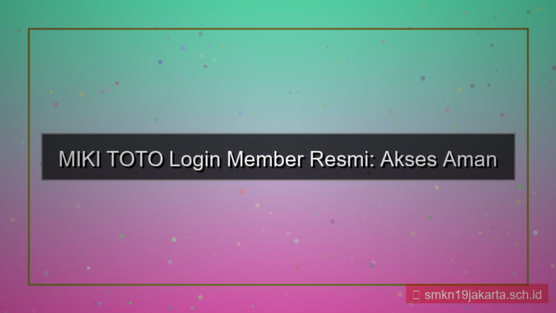 gambar MIKI TOTO halaman login member resmi