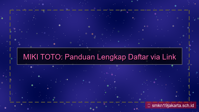 visual MIKI TOTO link whatsapp daftar