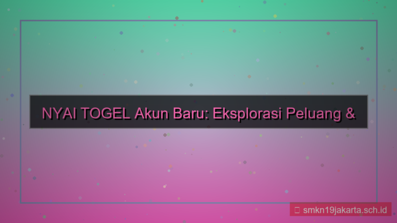 ilustrasi NYAI TOGEL akun baru 2026