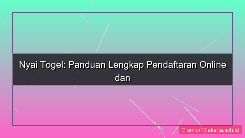 NYAI TOGEL brosur pendaftaran online