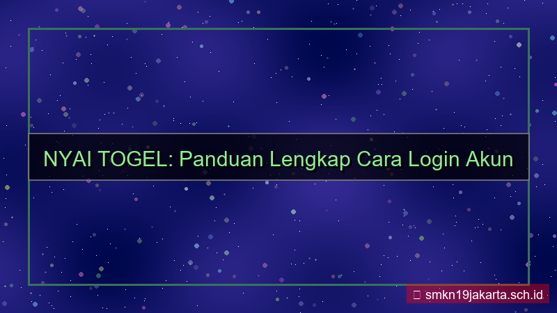 tampilan NYAI TOGEL cara login akun baru