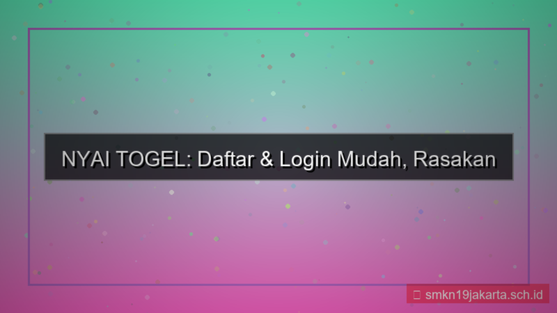 NYAI TOGEL daftar dan login mudah