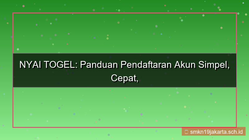 desain NYAI TOGEL form pendaftaran simpel