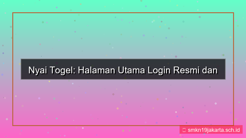 desain NYAI TOGEL halaman utama login
