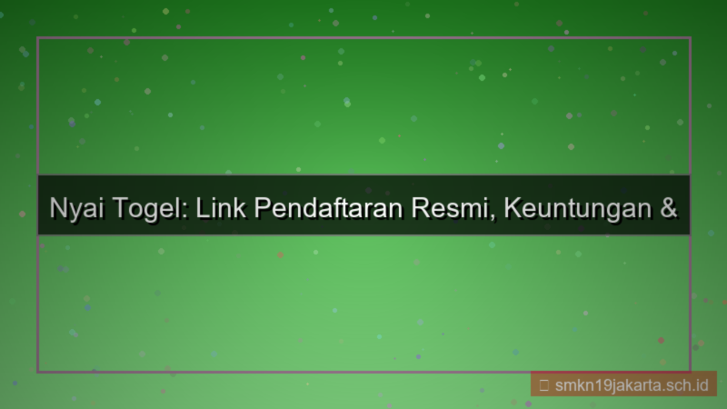 ilustrasi NYAI TOGEL link pendaftaran resmi