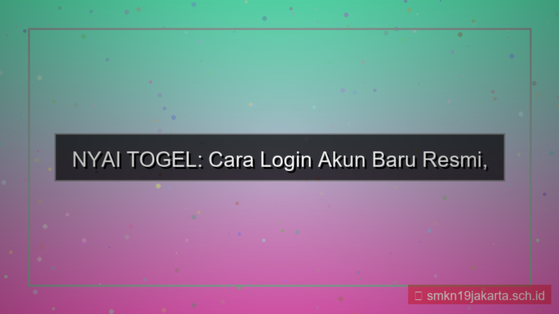 ilustrasi NYAI TOGEL login akun baru resmi