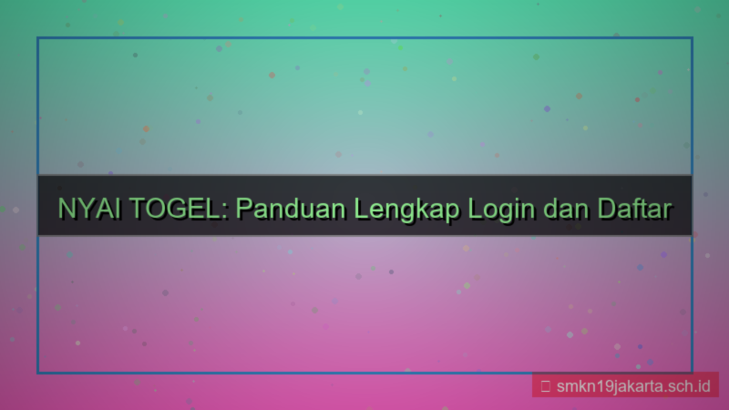 ilustrasi NYAI TOGEL login dan daftar akun