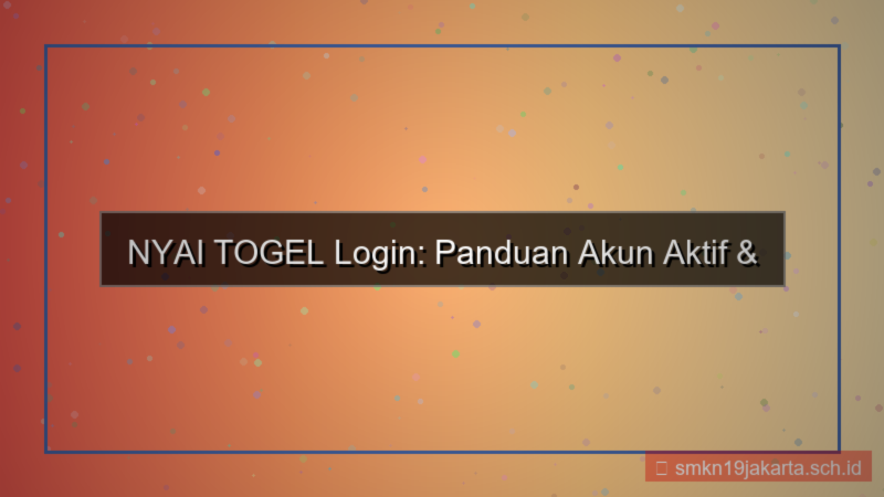 visual NYAI TOGEL login dengan akun aktif 2026