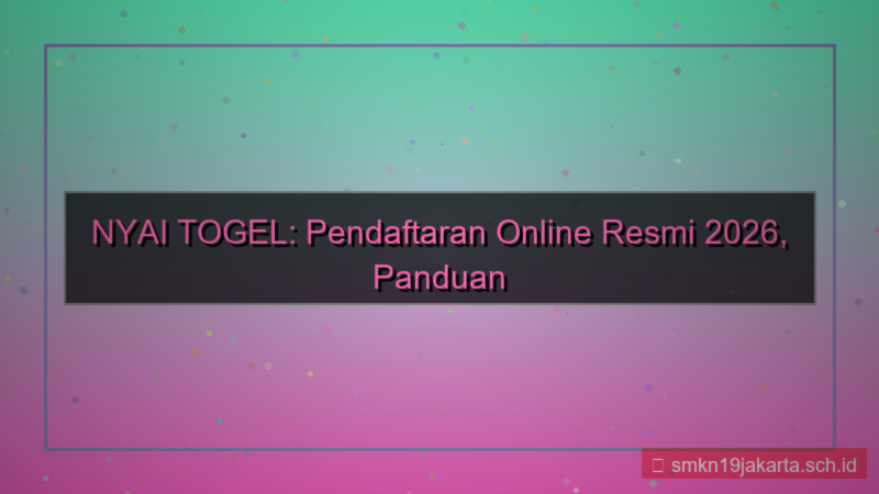 ilustrasi NYAI TOGEL pendaftaran online resmi 2026