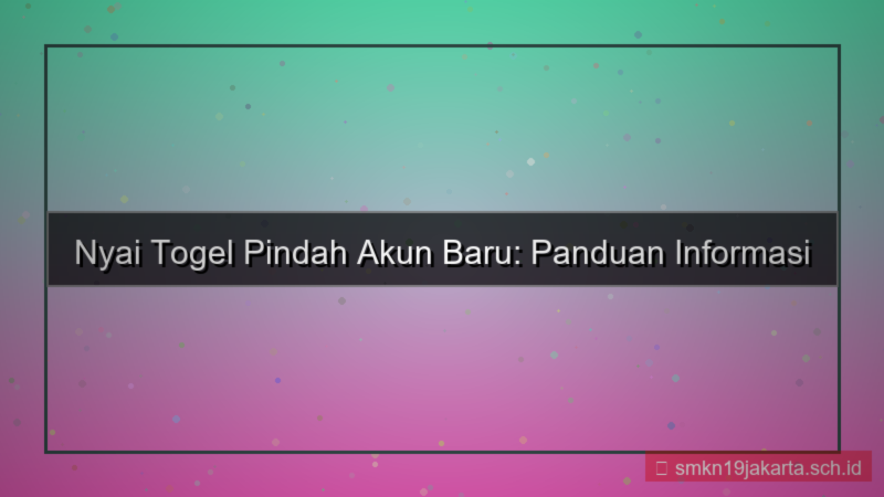 ilustrasi NYAI TOGEL pindah akun baru