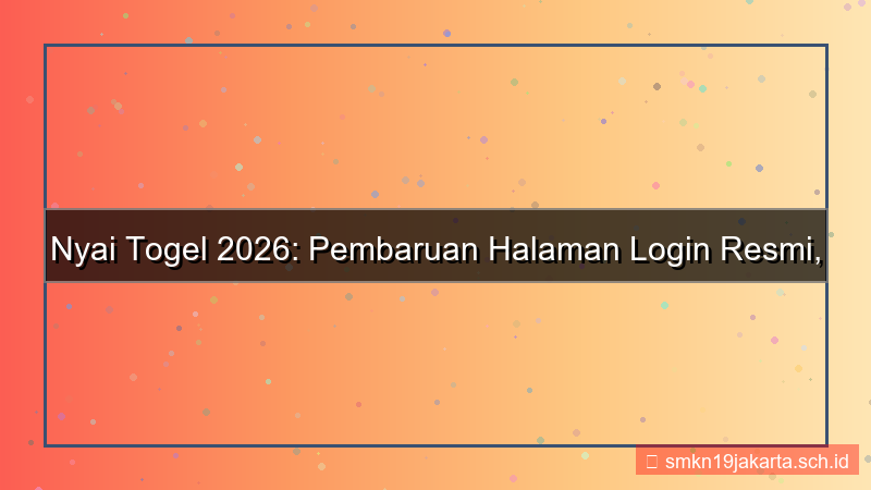 ilustrasi NYAI TOGEL update halaman login 2026