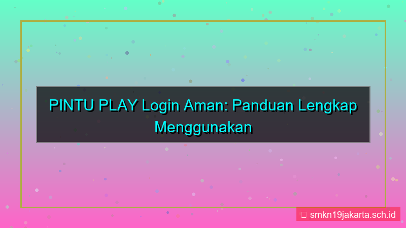 tampilan PINTU PLAY login pakai otp