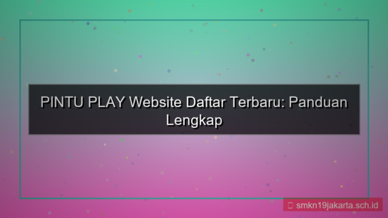PINTU PLAY website daftar terbaru