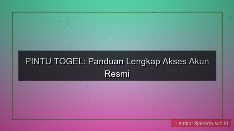 gambar PINTU TOGEL akses akun resmi