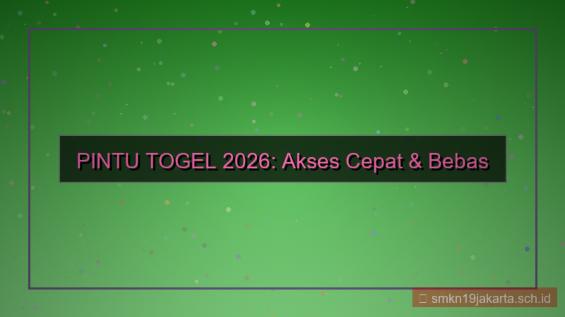 tampilan PINTU TOGEL akses cepat tanpa kendala 2026