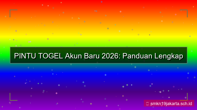 PINTU TOGEL akun baru 2026
