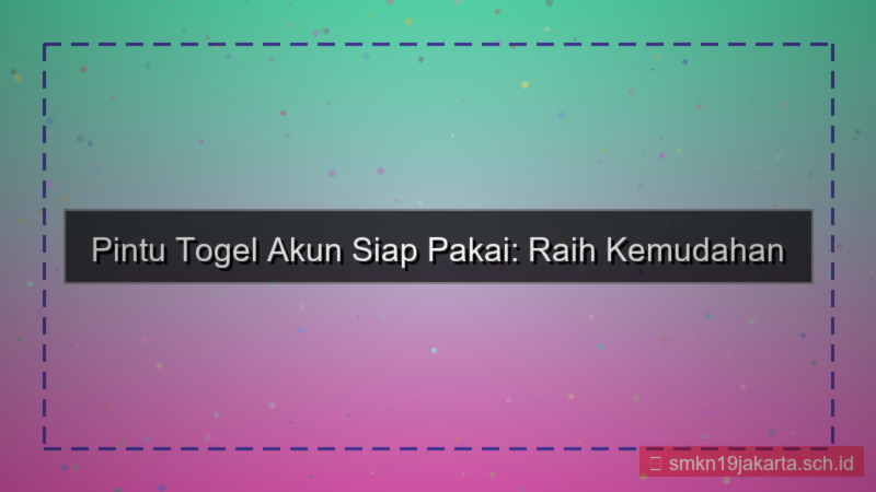 tampilan PINTU TOGEL akun siap pakai