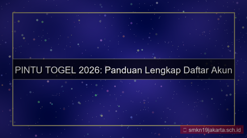 visual PINTU TOGEL daftar akun aman 2026
