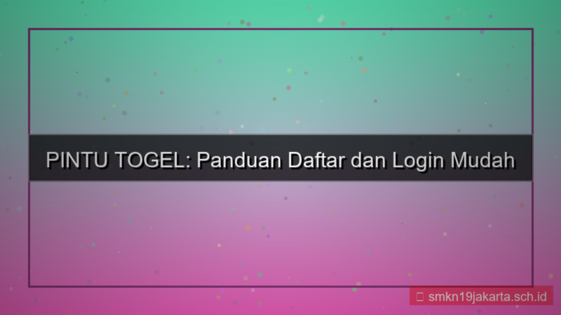visual PINTU TOGEL daftar dan login mudah