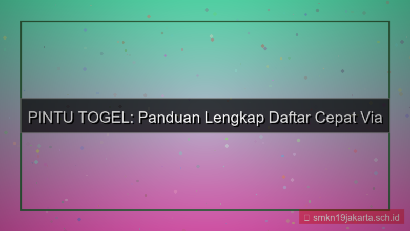 visual PINTU TOGEL daftar pakai facebook