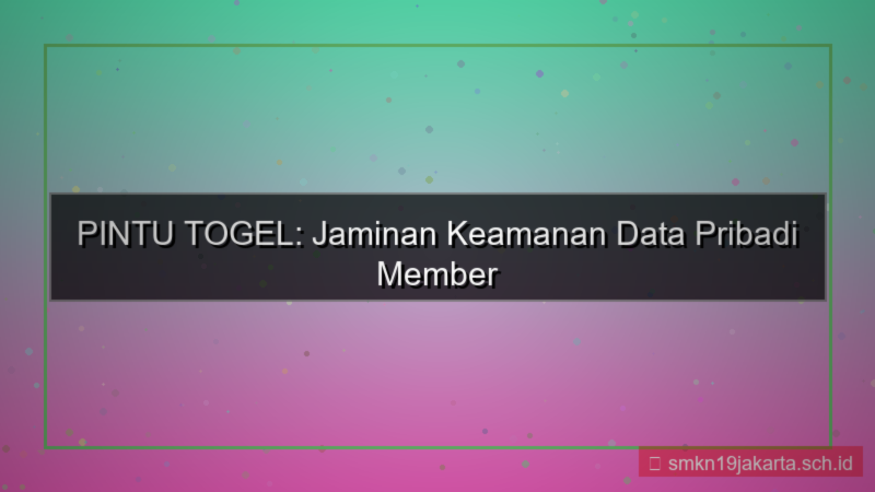 gambar PINTU TOGEL data pribadi aman
