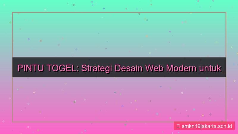 ilustrasi PINTU TOGEL desain web modern