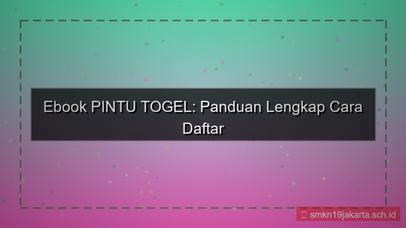 visual PINTU TOGEL ebook cara daftar