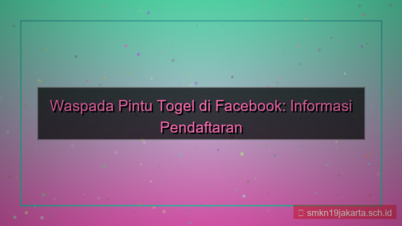 desain PINTU TOGEL facebook info daftar