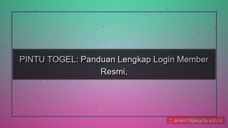 desain PINTU TOGEL halaman login member resmi