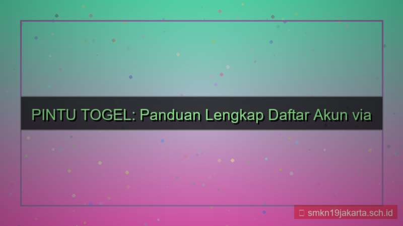 gambar PINTU TOGEL help desk daftar akun