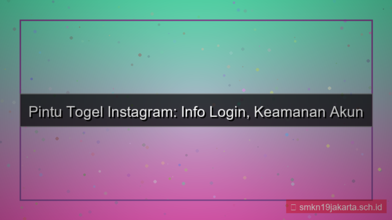 PINTU TOGEL instagram info login